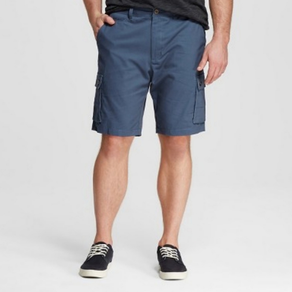 NWT Merona Cargo Mens Shorts Image Blue